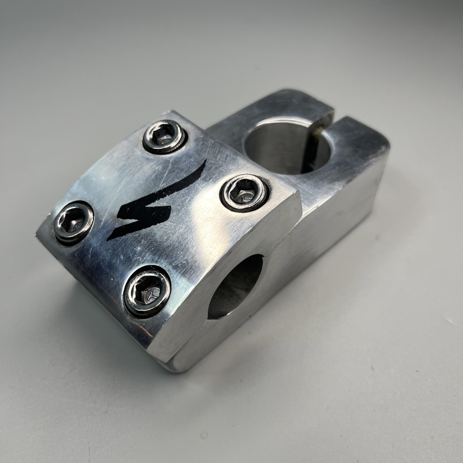 Specialized BMX Stem 1-1/8in  Threadless 4-Bolt 50mm 22.2 clamp Fatboy Silver