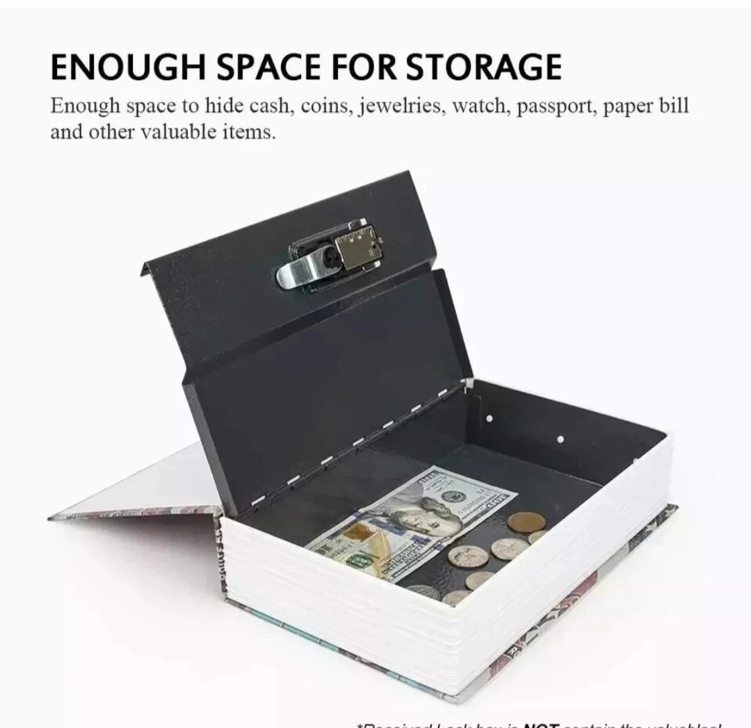 RT 66 SAFE Secret Storage Book Tin Security Combination Lock Diversion Safe Box