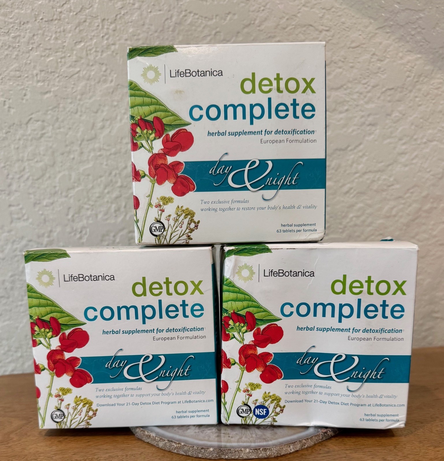 Lot of 3 Detox Complete by LifeBotanica Day & Night Kidney Liver Cleanse 5/26