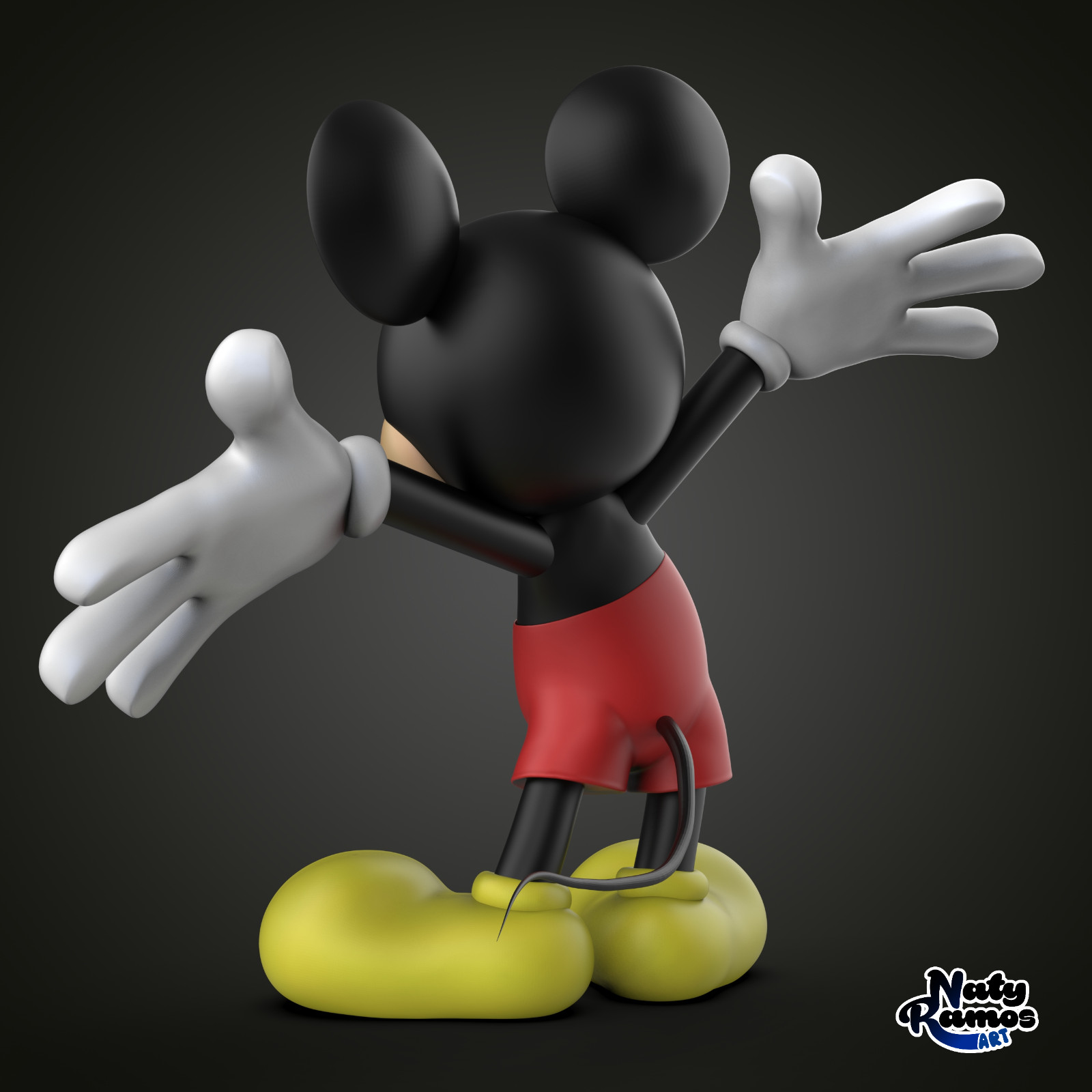 UNPAINTED Mickey Mouse 3D Printed Model Kit NR