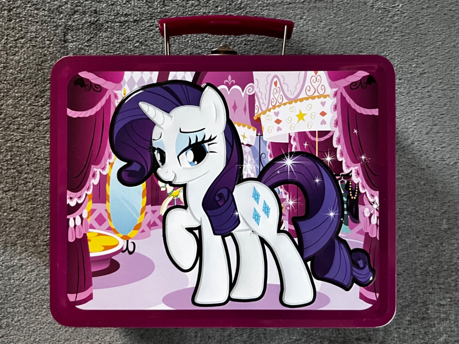 My Little Pony Purple Friendship is Magic Rarity Tin Lunch Box Pre-Owned