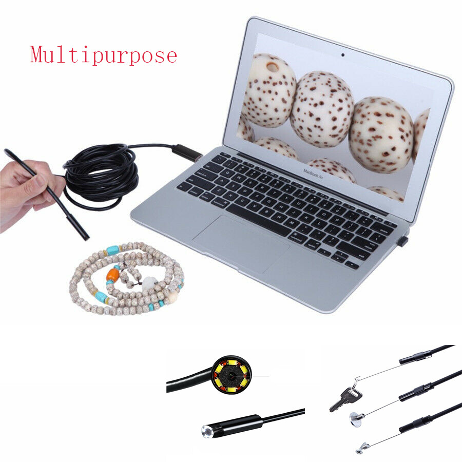 7mm 2in1 Waterproof USB Endoscope Borescope Snake Inspection Camera Android PC