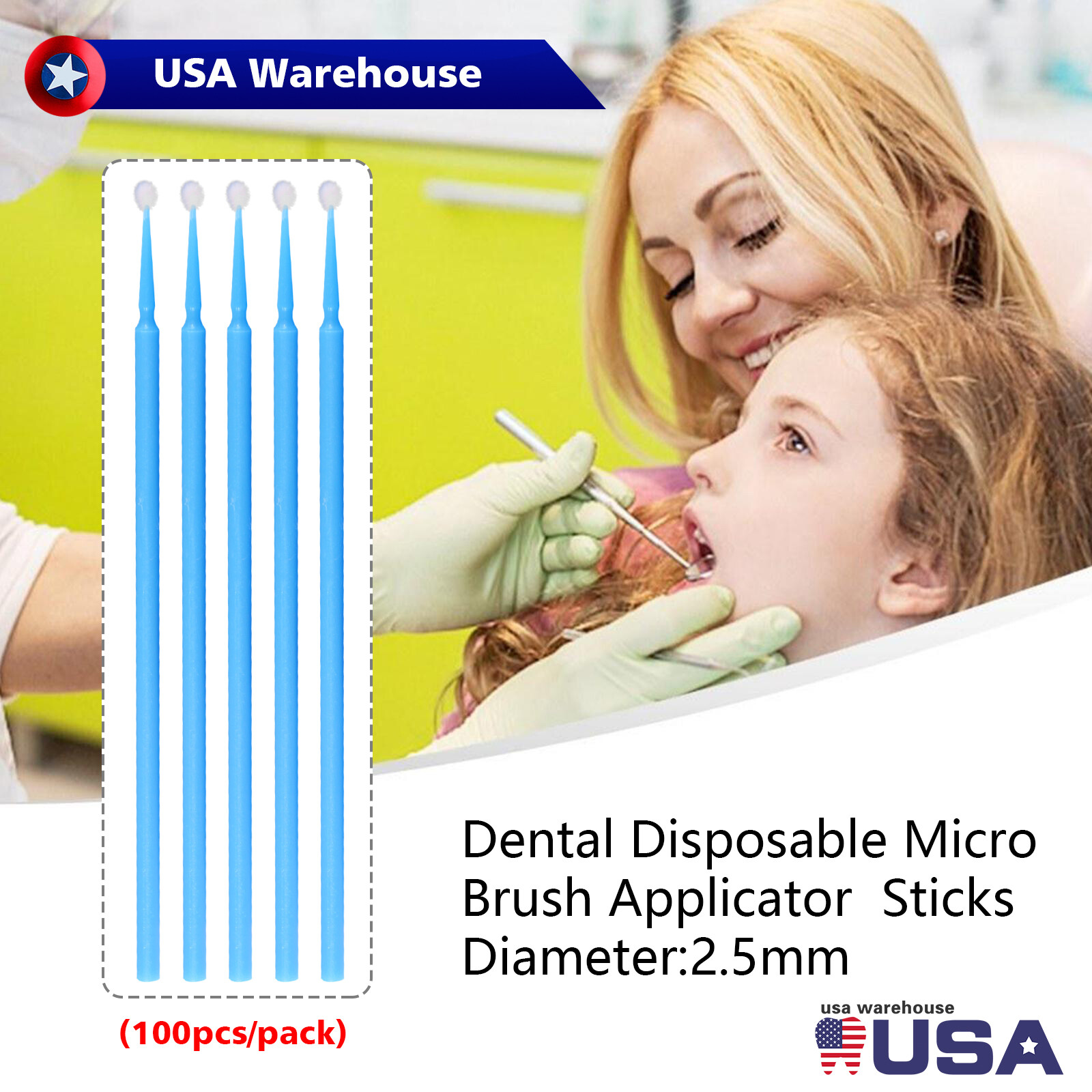 100-1000 Microbrush Micro Brush Applicator Tips (Regular, Fine, Super Fine) ez