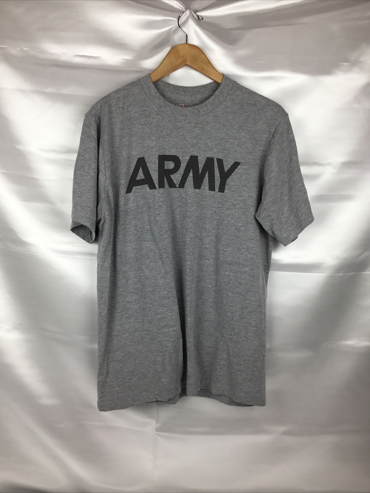 ARMY Gray Short Sleeve T-Shirt Size Medium PFU