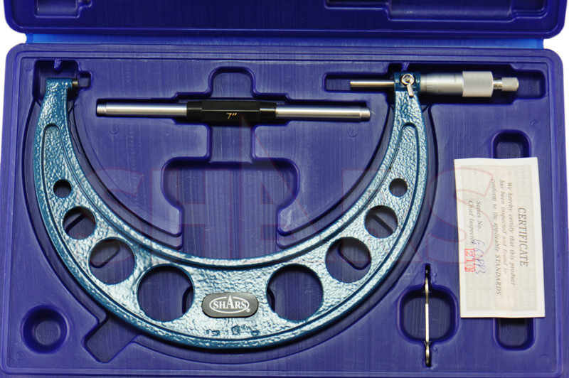 Shars 7-8" x 0.0001" Outside Micrometer Solid Metal Frame New R}