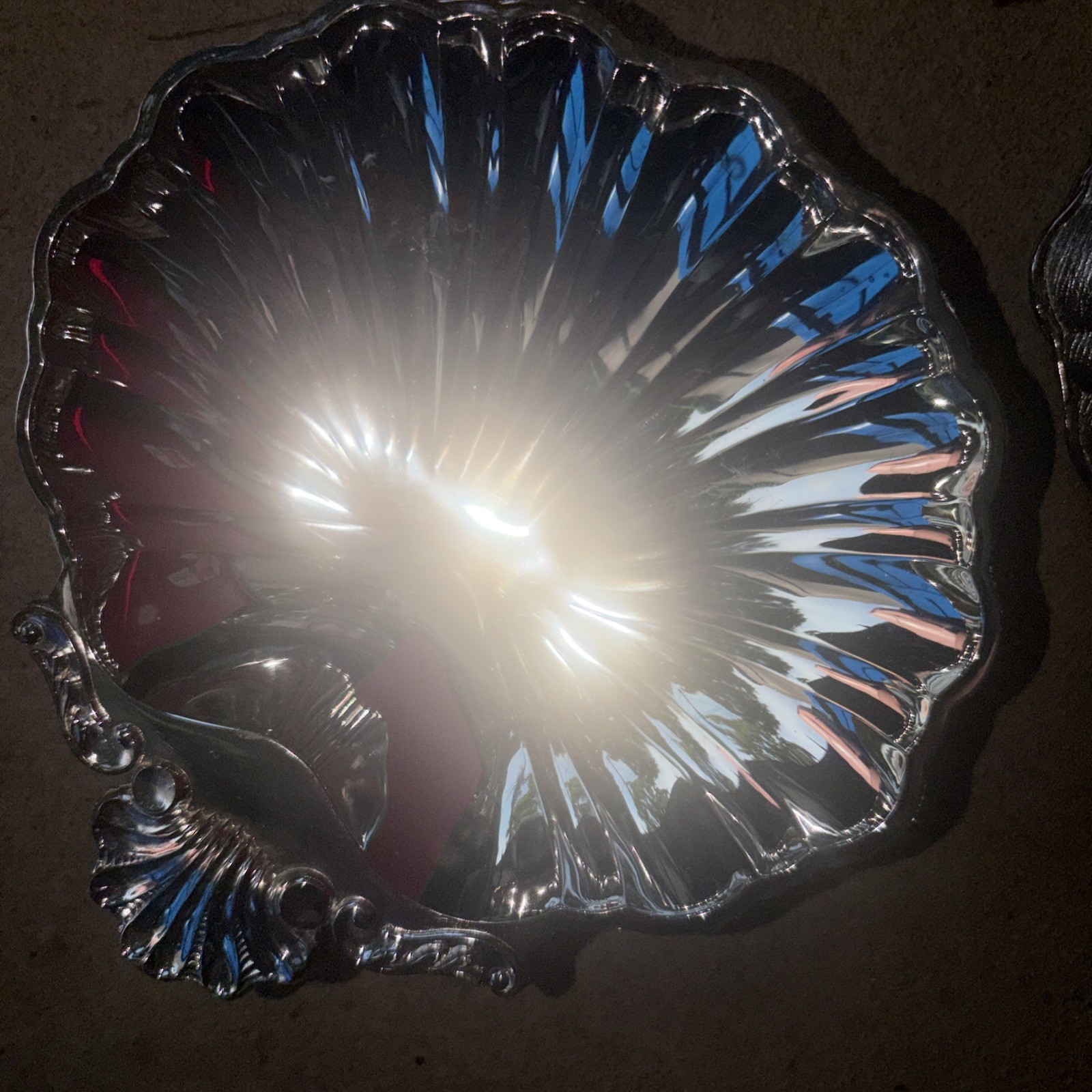 (2) Two Tarnish Resistant 6” Silver-Plated Seashell Trinket/Candy Dish Plate