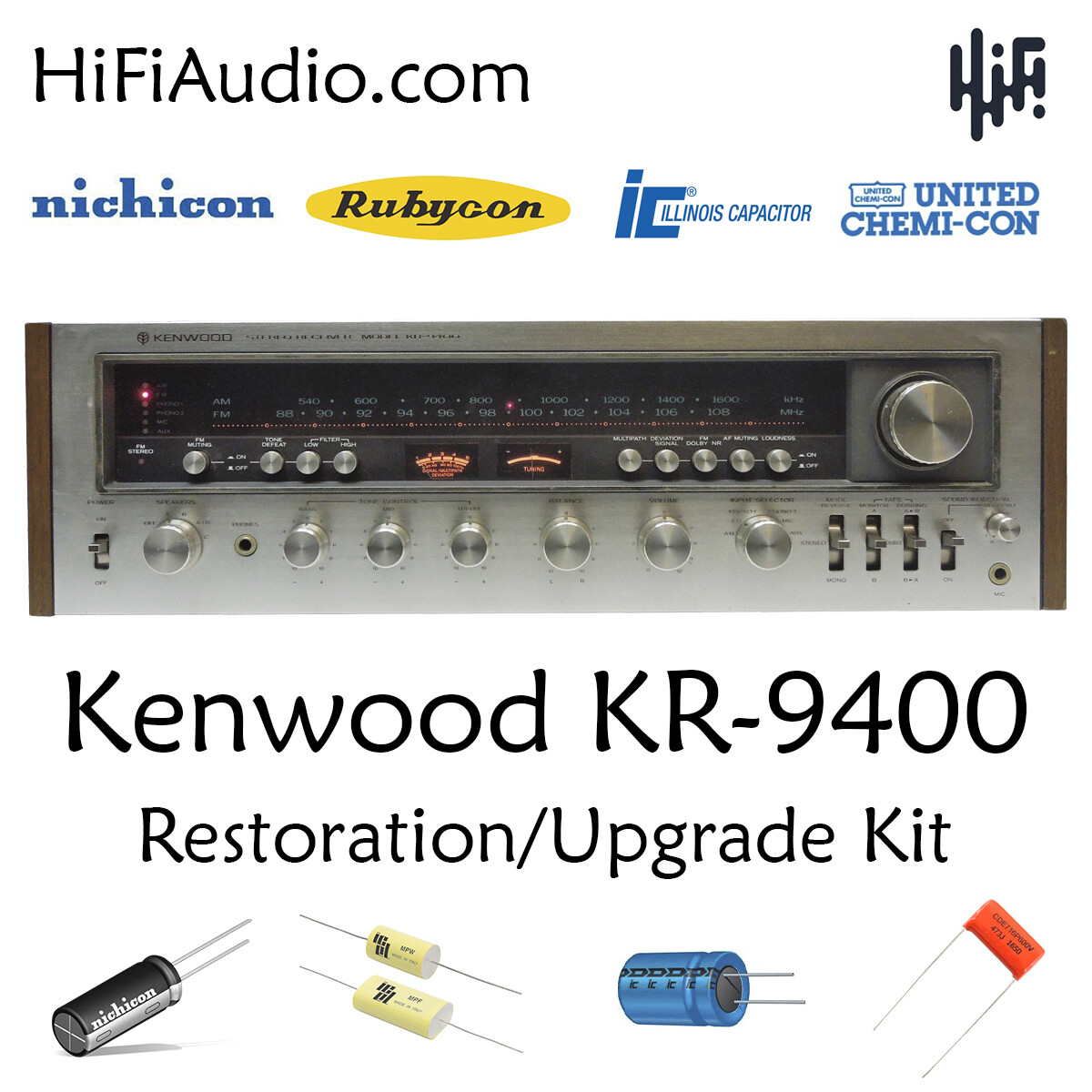 Kenwood KR-9400 rebuild restoration recap upgrade kit repair