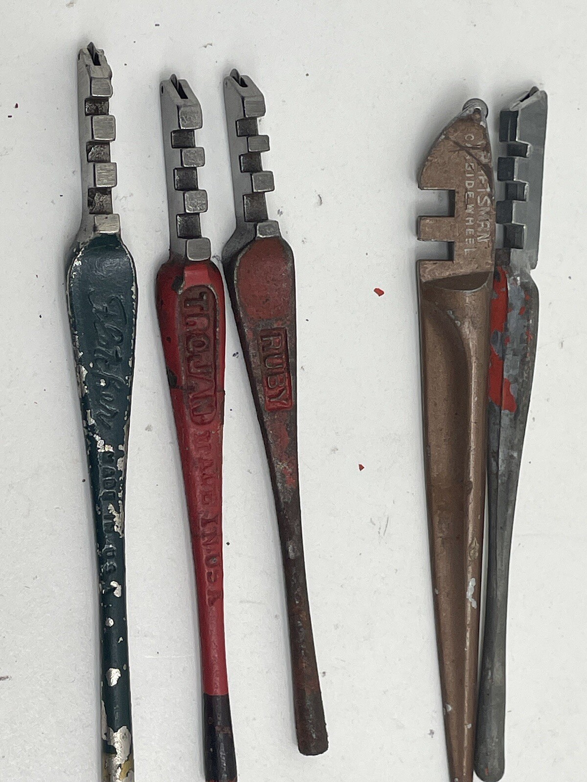 Assorted Glass Cutters -5, Ruby, Fletcher, Trojan, Craftsman, And Unmarked