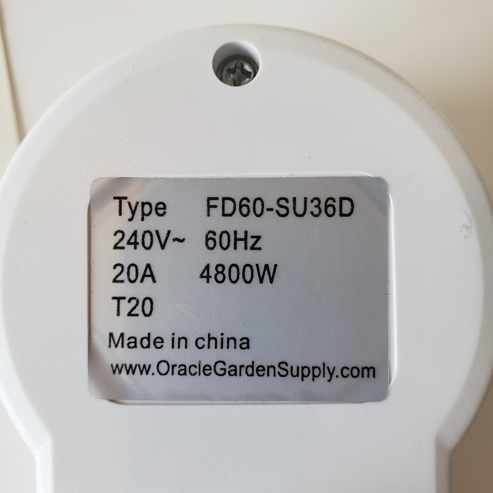 7 Day Digital Programmable Timer 240V Grounded Heavy Duty Hydroponics FD60-SU36D