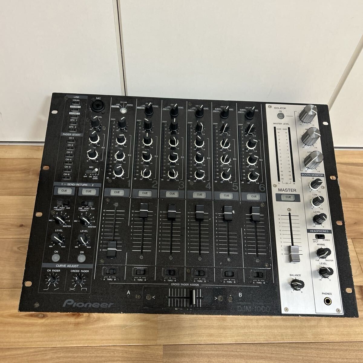 Pioneer DJM-1000 Professional Rotary DJ Mixer 2005 Vintage Power On Tested As-Is
