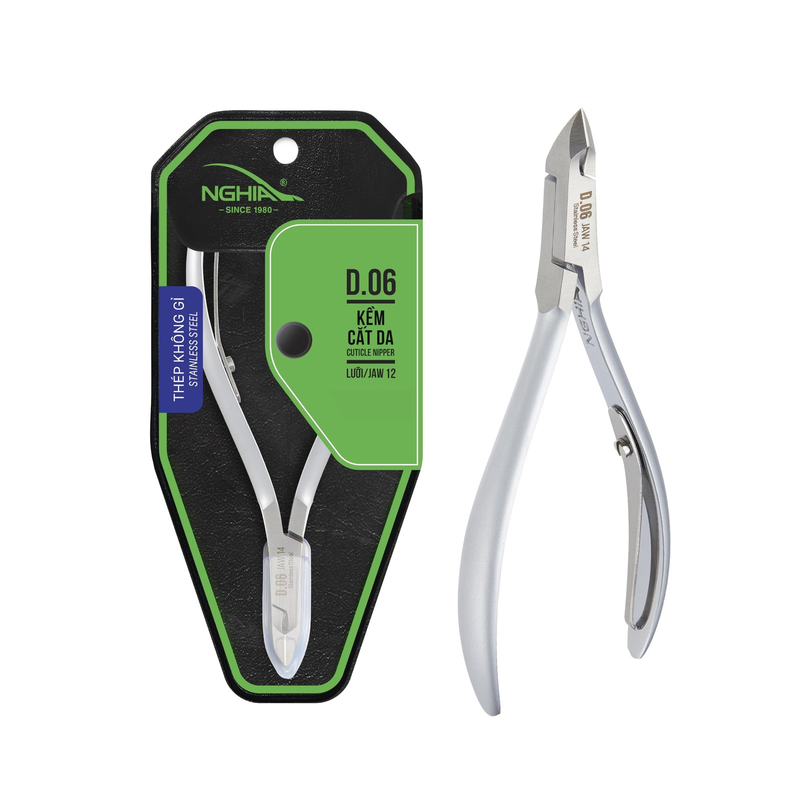 Cuticle Nipper - D-06 JAW 12 | Stainless Steel | Durable and Sharp | Ergonomi...