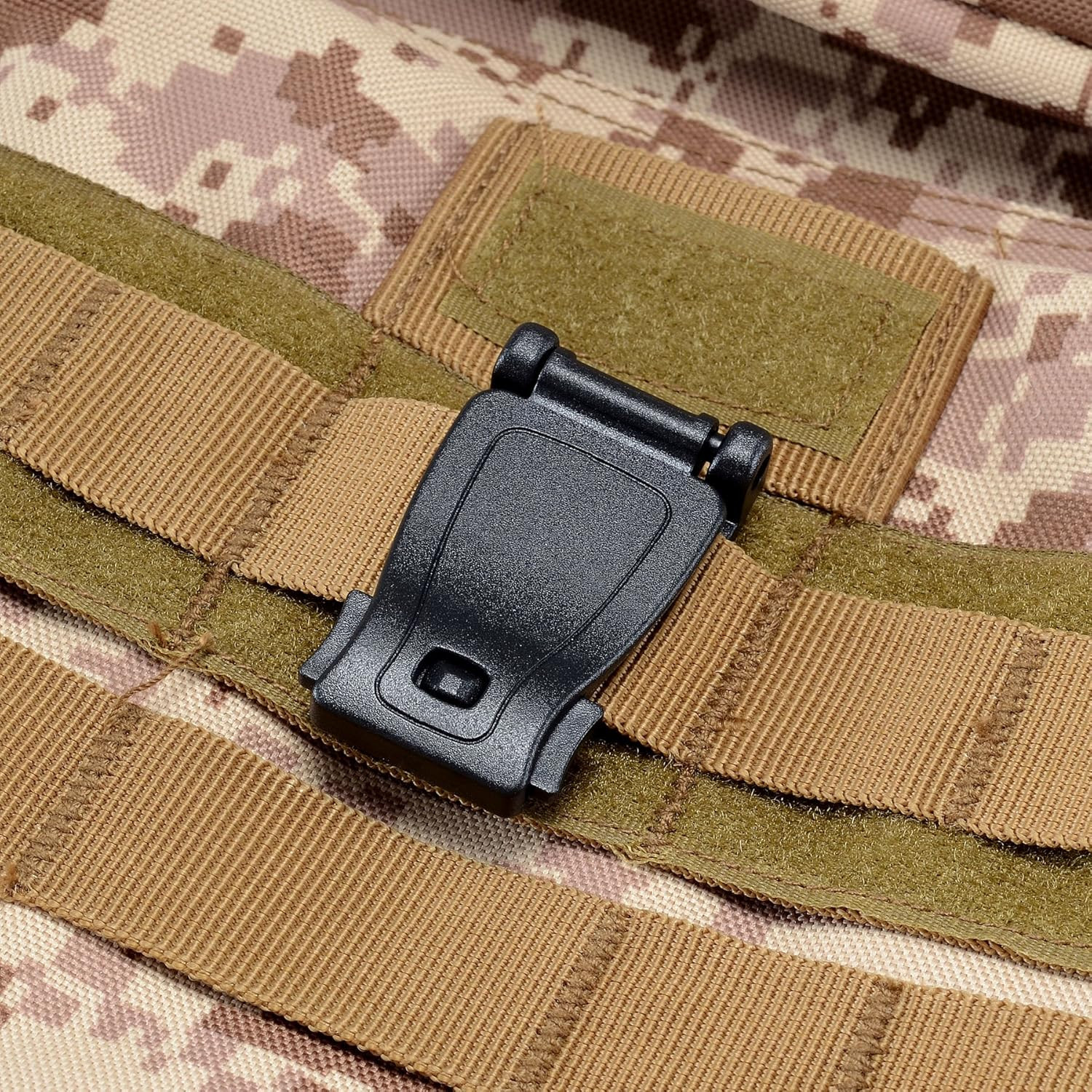 BOOSTEADY Multipurpose MOLLE Clip Tactical 10 Pcs Plastic Clips (Black)
