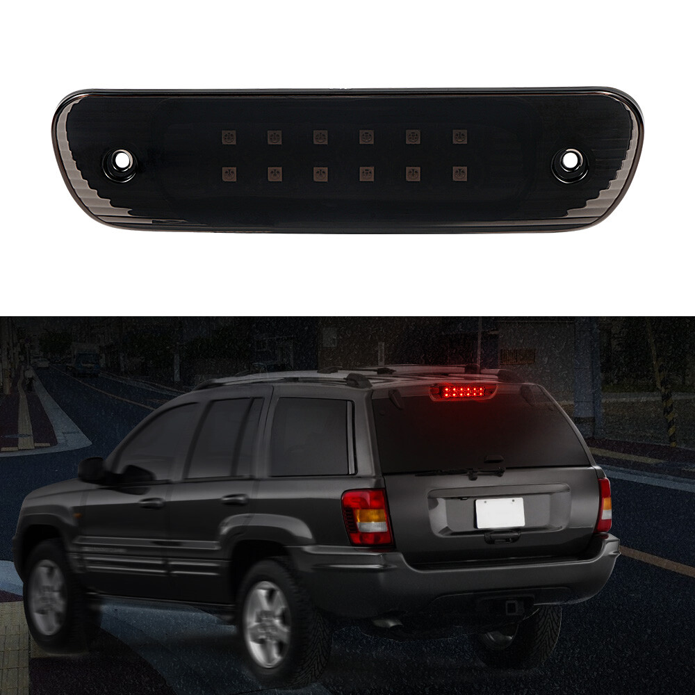 For Jeep Grand Cherokee 1999-04 LED Third 3rd Tail Brake Light Stop Lamp Smoked