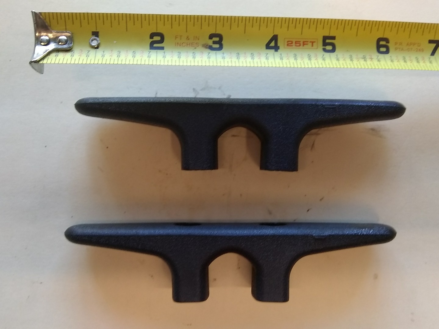 2 Pack 6" Black High Impact Nylon Boat Dock Cleat Marine Ship Decor