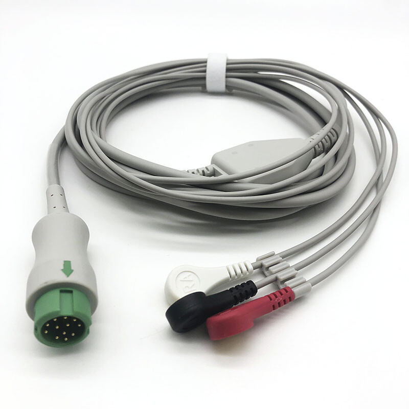 For Mindray monitor PM7000/8000/9000/T5 series ECG lead wire 12-pin 3-lead