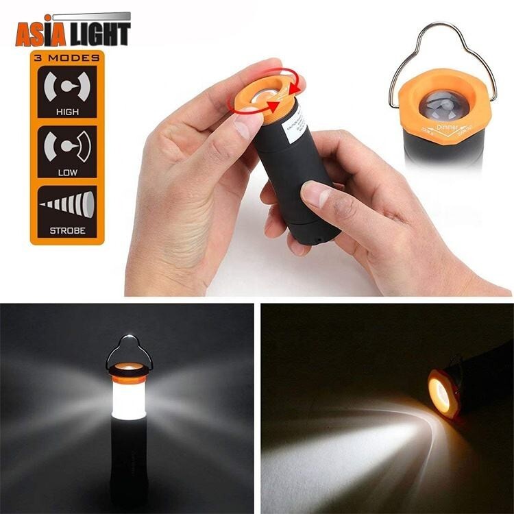 Portable 2 in 1 LED Telescopic Camping Lantern