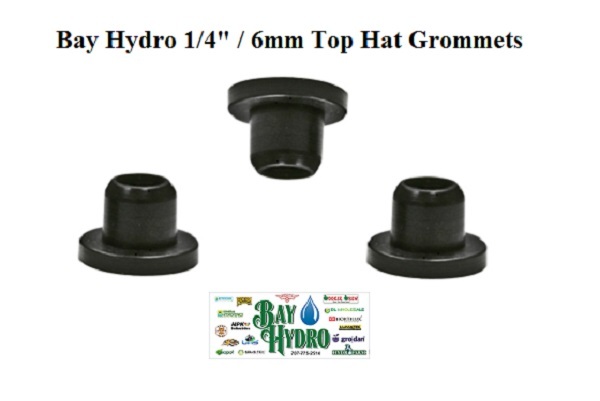 10 pack 1/4" 6mm Top Hat Grommet/Seals Hydroponics Drip System Tubing $$ SAVE $$