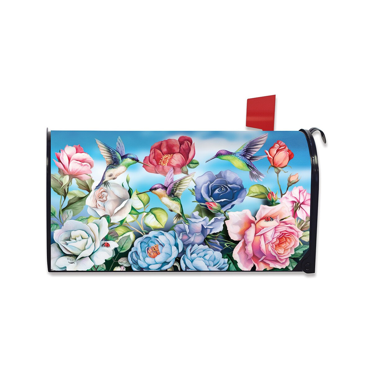 Briarwood Lane Hummingbird & Roses Spring Mailbox Cover - Standard Size
