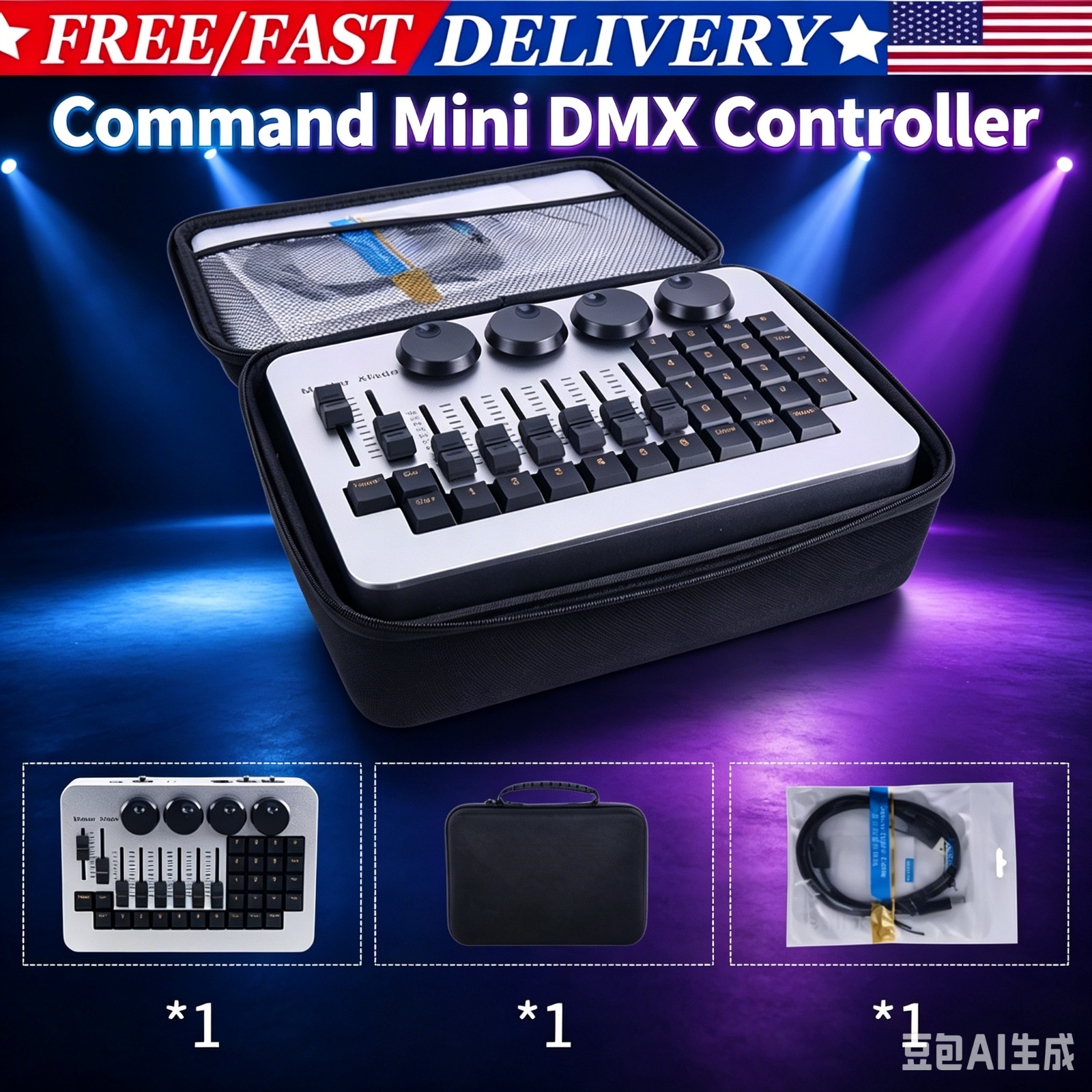 US STOCK Ma2 Controller Stage Lighting Mini Command Wing Console WIth BAG