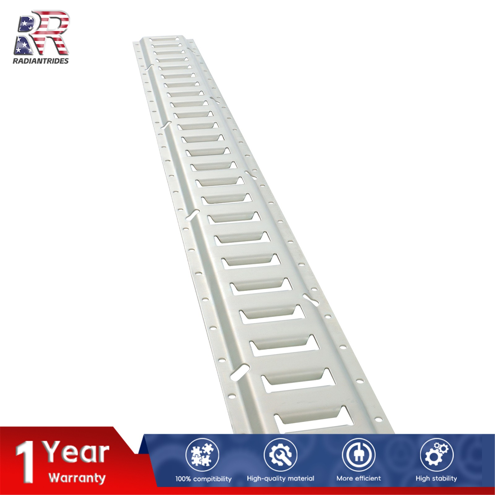 Horizontal Silver E Track Rails 4 Pack 4 Foot Fit For Enclosed Cargo Trailer