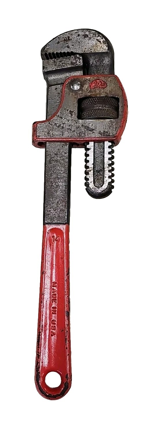 Vintage  No 14 Adjustable Monkey Pipe Wrench Made in USA