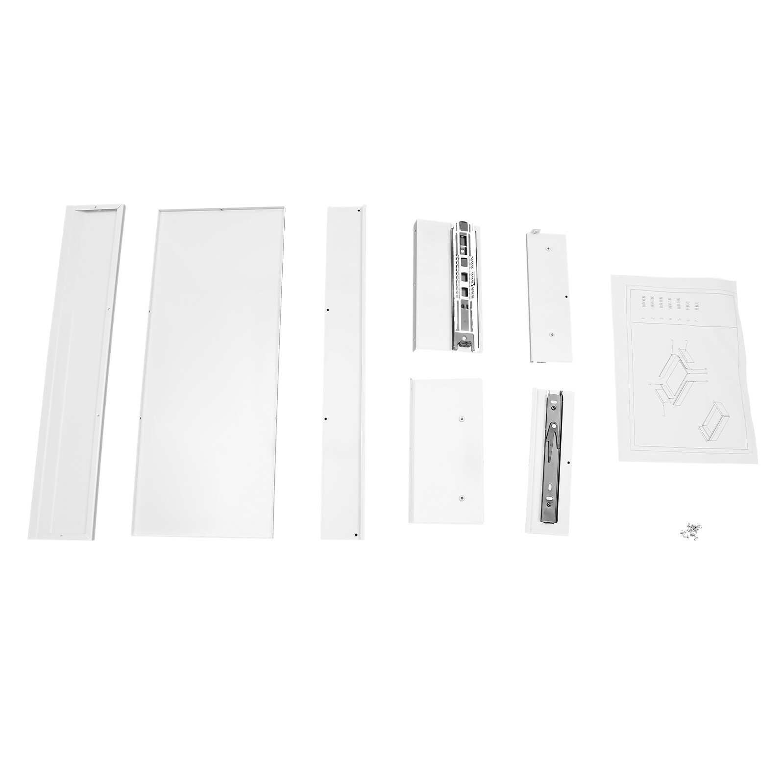 22" Desk Drawer Organizer Tray, Slide Out Office Under Desk Organizer Tray White