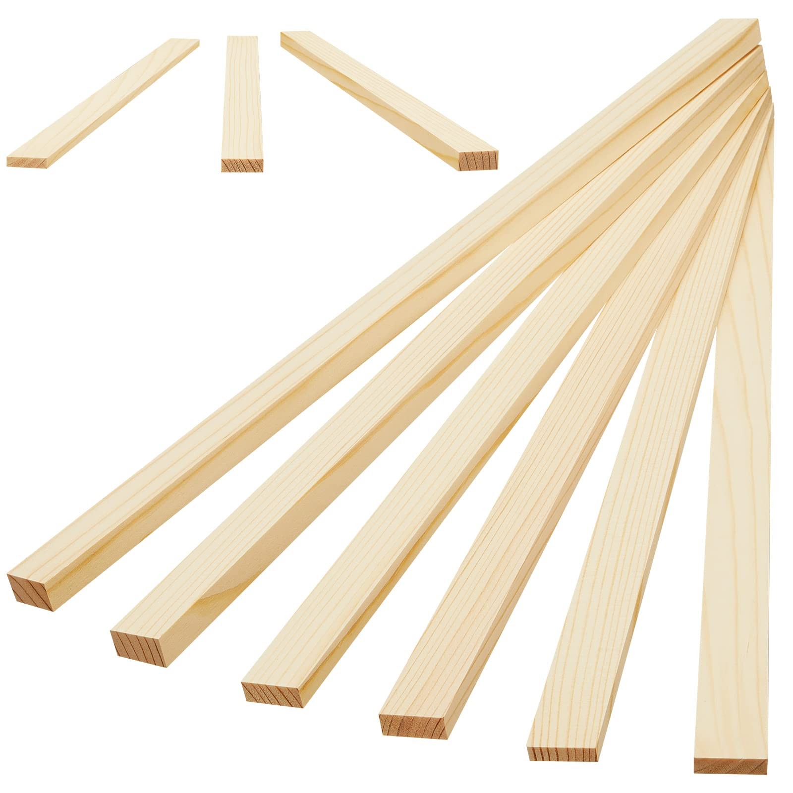 6 Pcs 3 Sizes Pottery Rolling Pin Guides Wood Teaching Rolling Mud Stick Guide