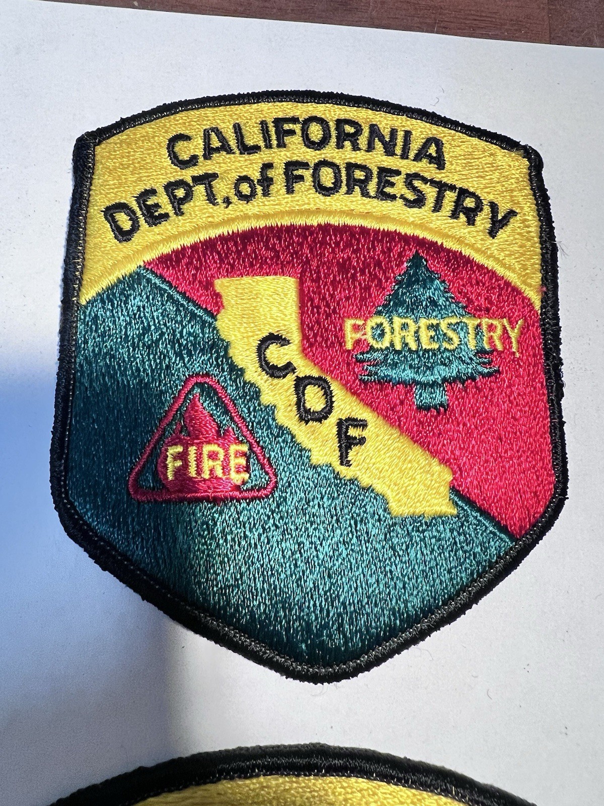 2- NOS Vintage CDF California Department Of Forestry Forest Firefighting Patch