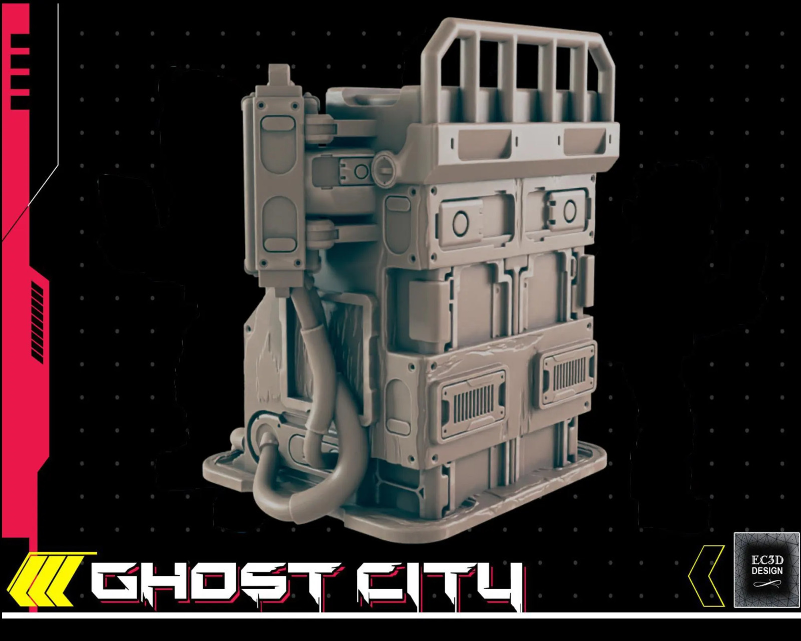 Computer Terminal B - Cyberpunk/Sci-Fi - 28mm or 32mm - Ghost City