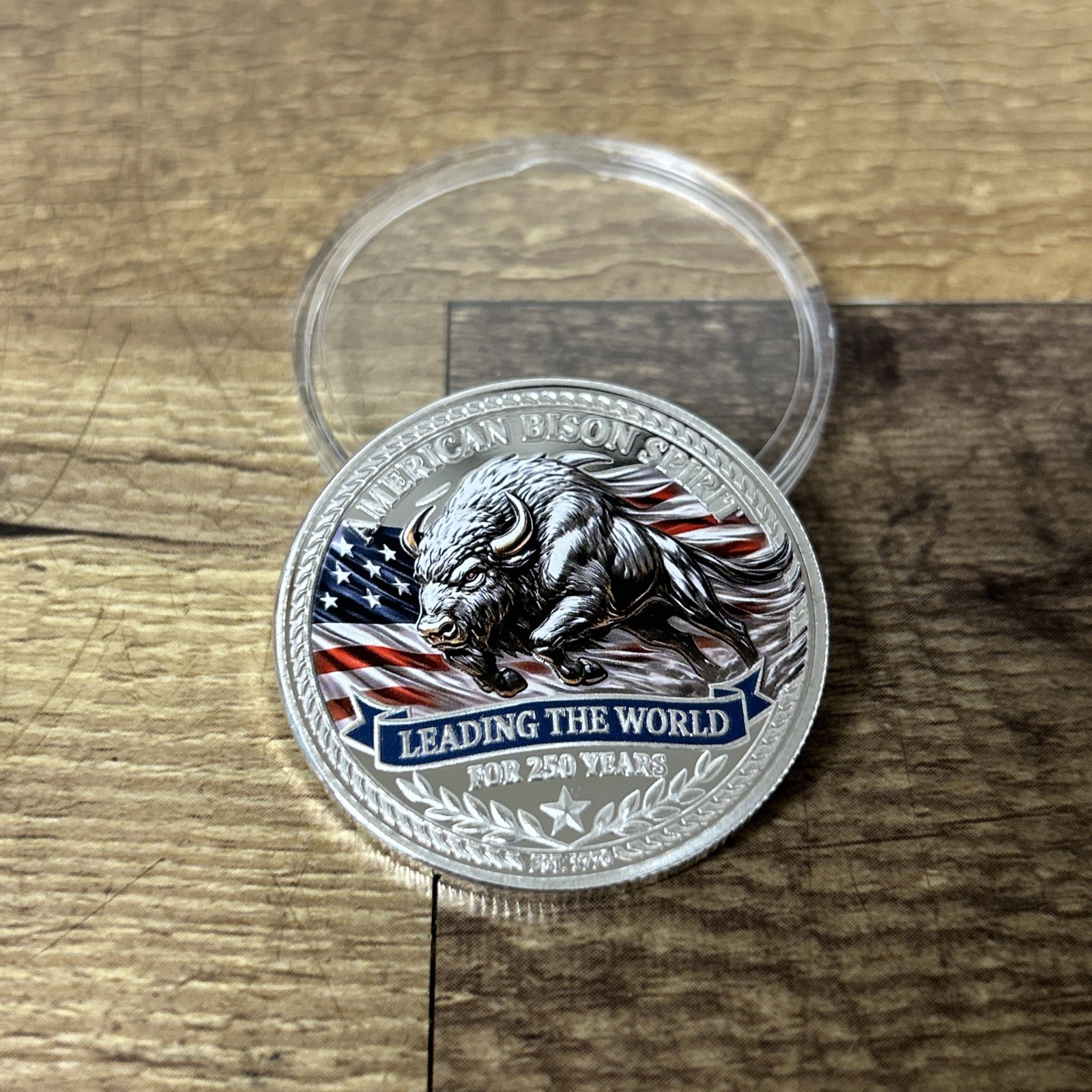 American Bison 250TH ANNIVERSARY USA ENGRAVED 1776-2026 Commemorative Coin Medal