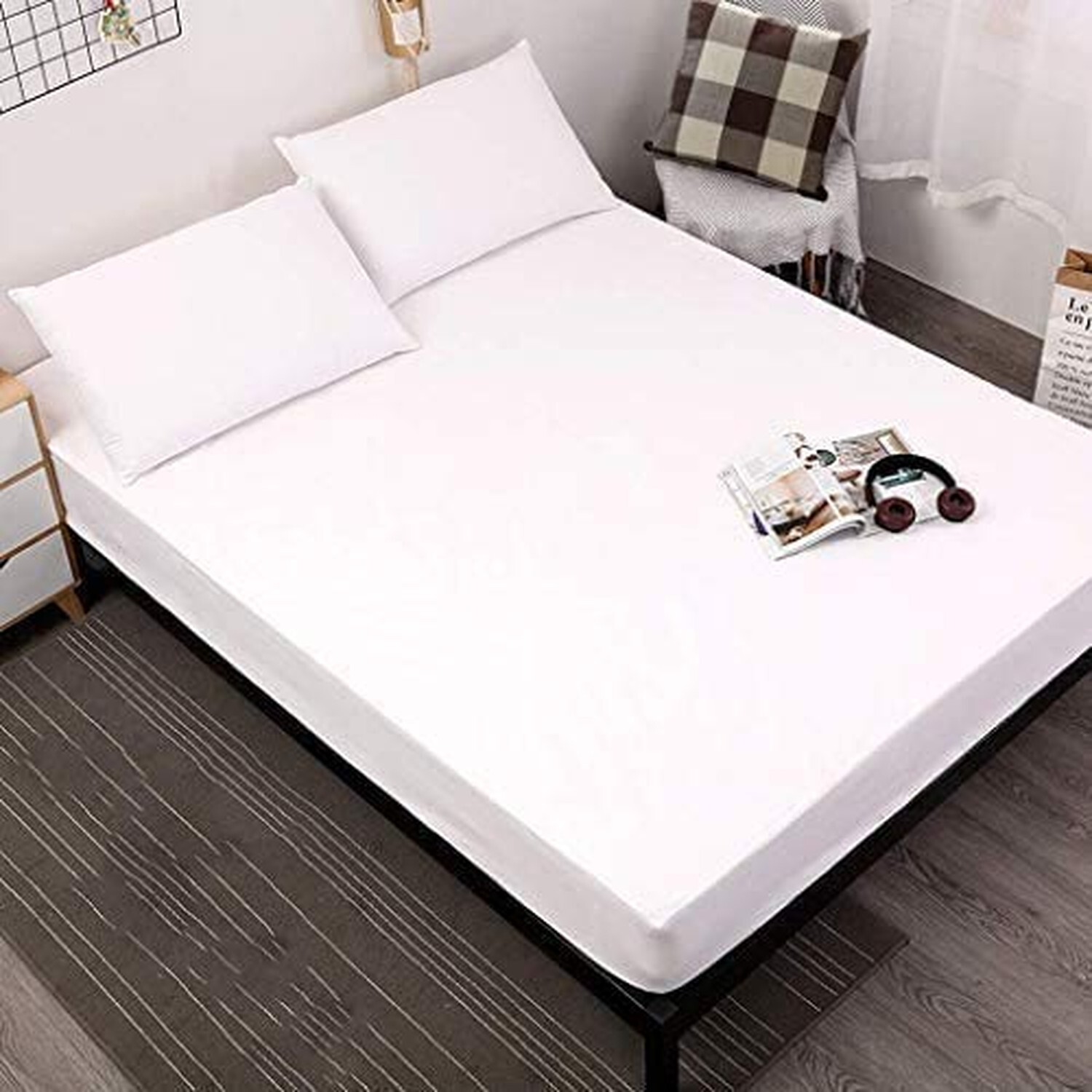 2-Pack Pure Cotton Fitted Sheet Queen Size, 600 Thread Count 16" Deep Pocket ...