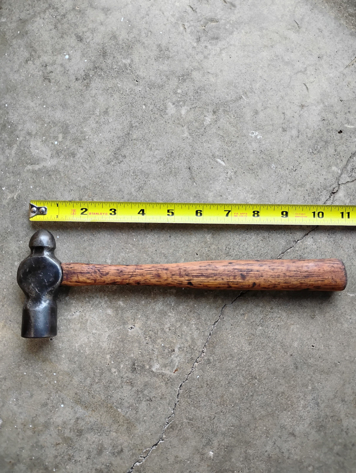 Vintage Plumb Anchor Ball Peen Hammer 12oz. Head Restored