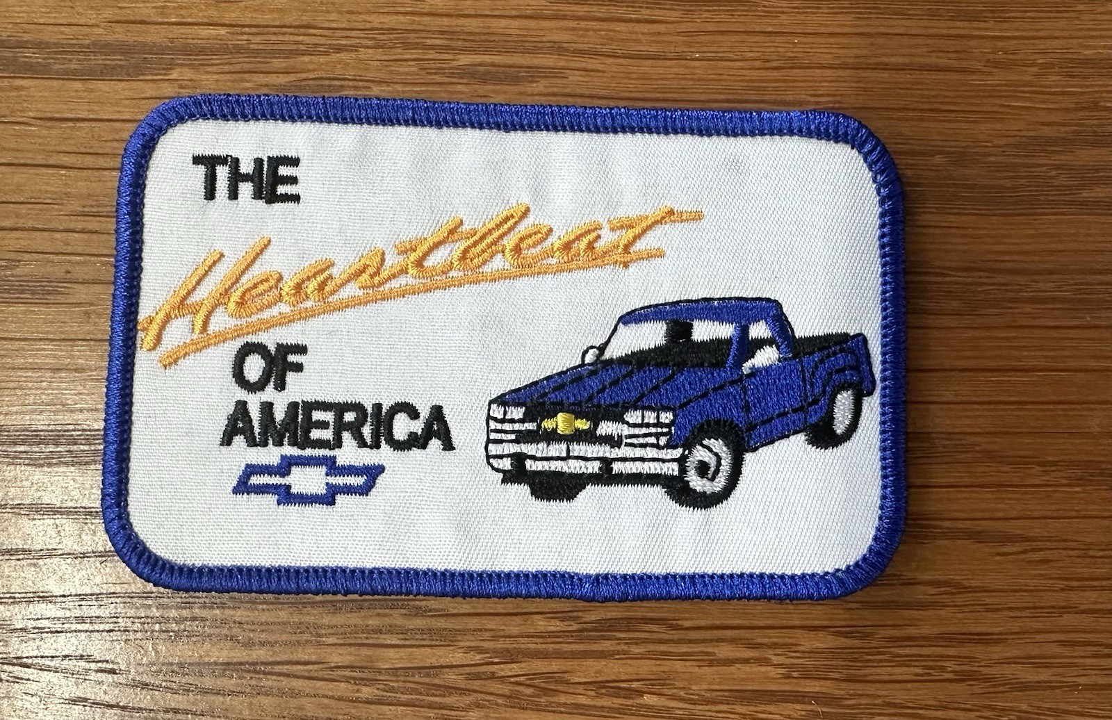Chevrolet Heartbeat of America Blue Truck Collectible Vehicle Iron Sew On Patch
