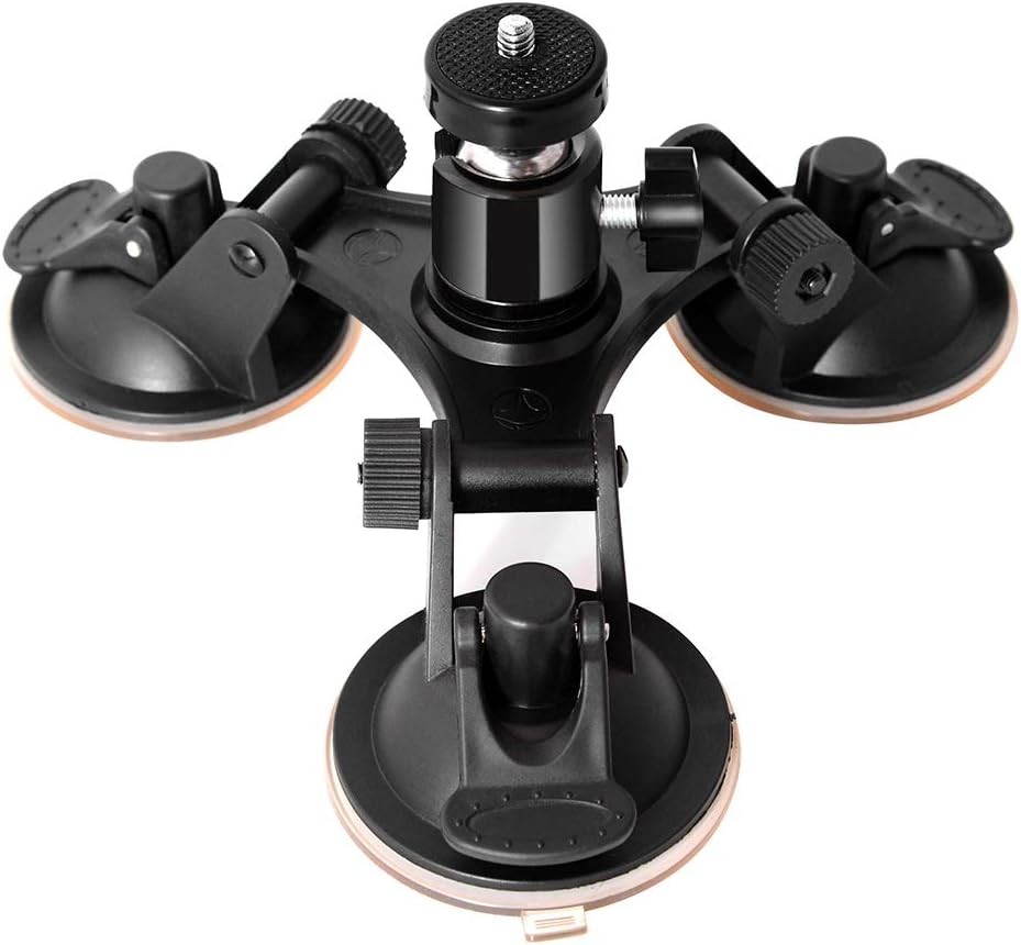 Triple Cup DSLR Camera Suction Mount Compatible with Nikon Canon Sony Dslr/Camco