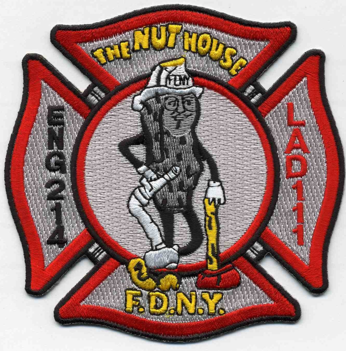 New York City  Engine-214 / Ladder-111 "Nut House" (4.25" x 4.25") fire patch
