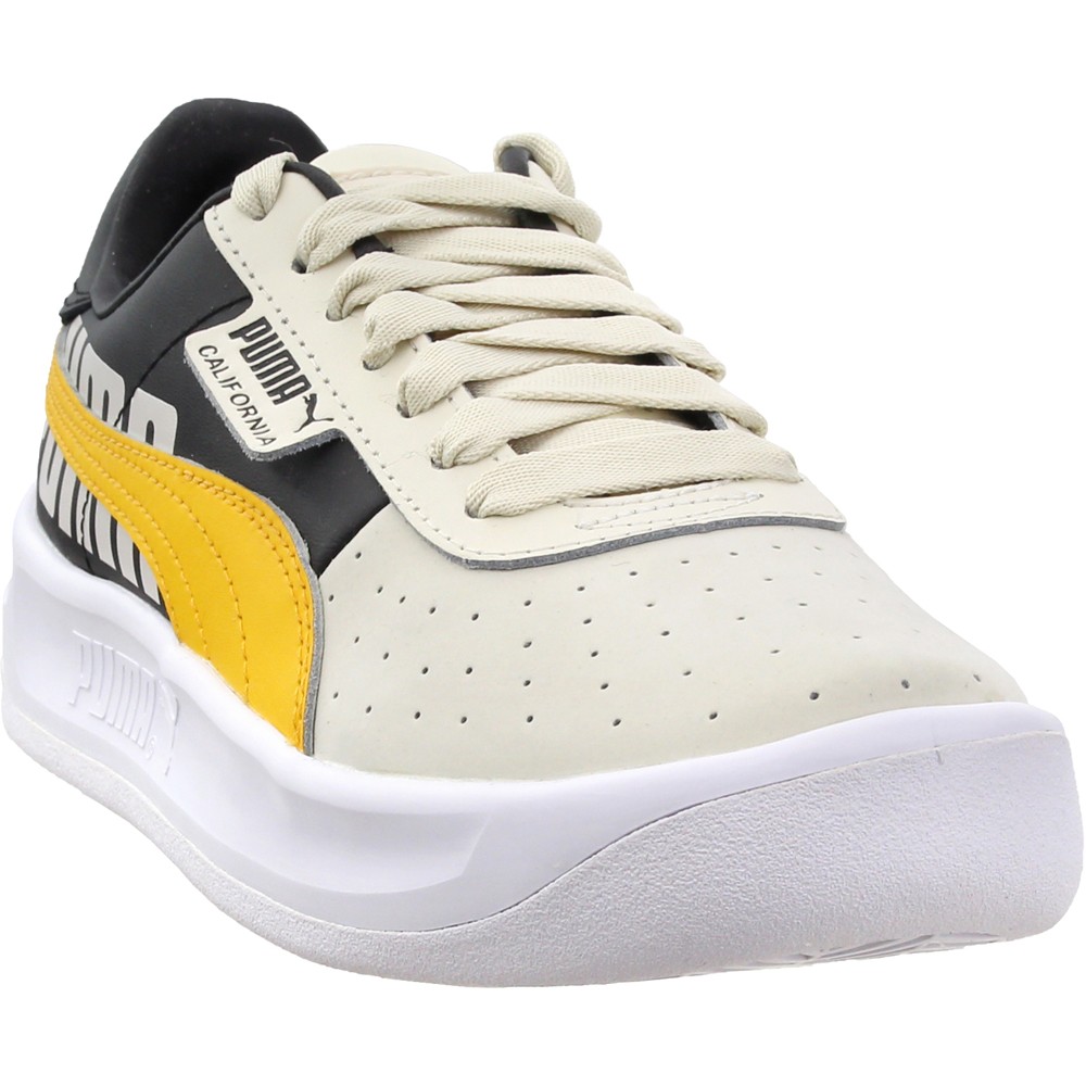 PUMA California Tol Logo Lace Up Womens Off White Sneakers Casual Shoes 370315-