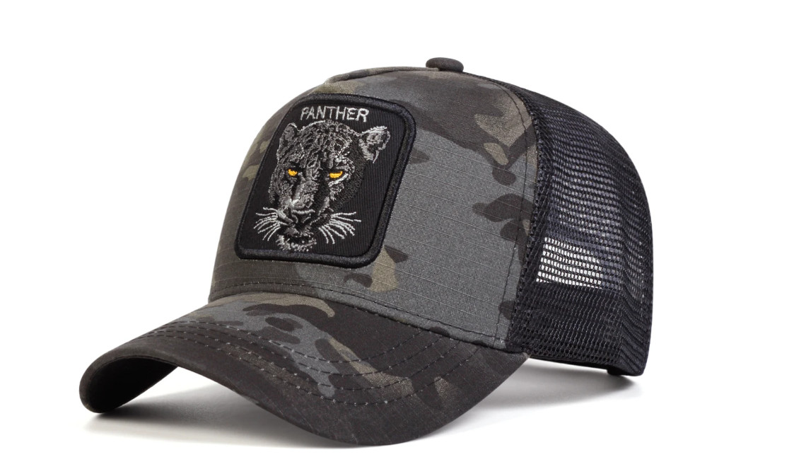 New Black Panther Cap Camo Camouflage Baseball Mesh Trucker Snapback Adjustable