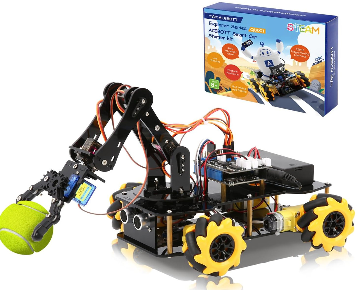 13 complete Smart Robot Arm & Car Kits