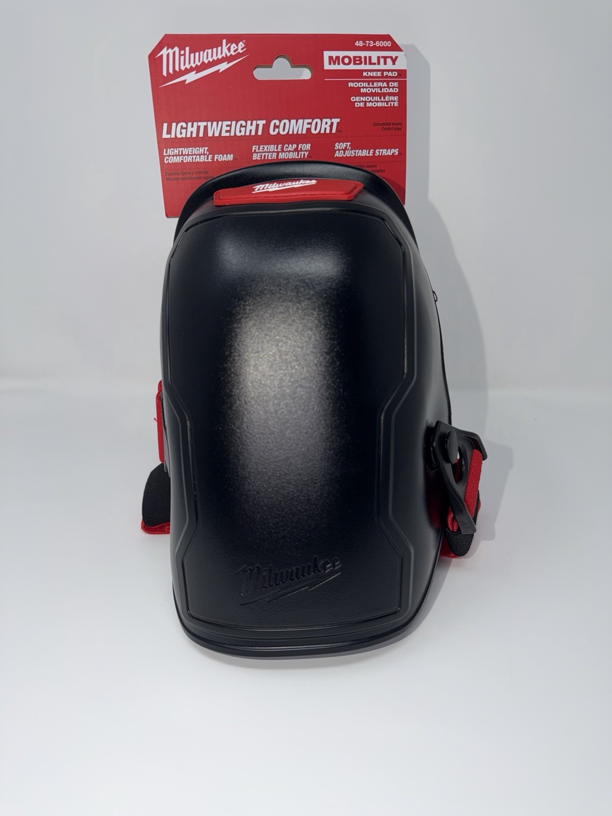 Milwaukee Tool 48-73-6000 Free-Flex Knee Pad, Flexible, Plastic Pad, Foam Cap,