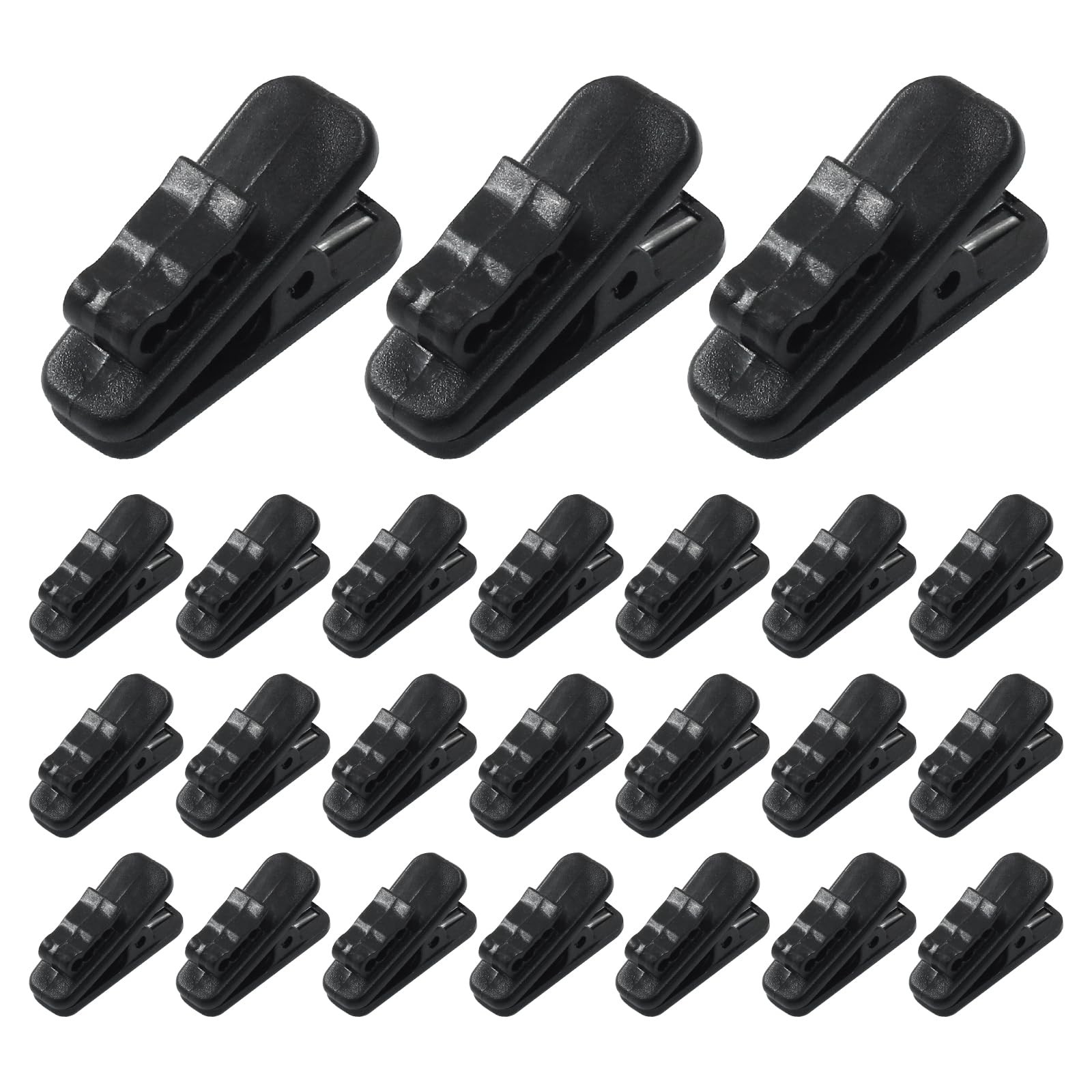 Kemcatui 24Pcs Headphone Wire Clip, Black Earphone Cable Clip Mini