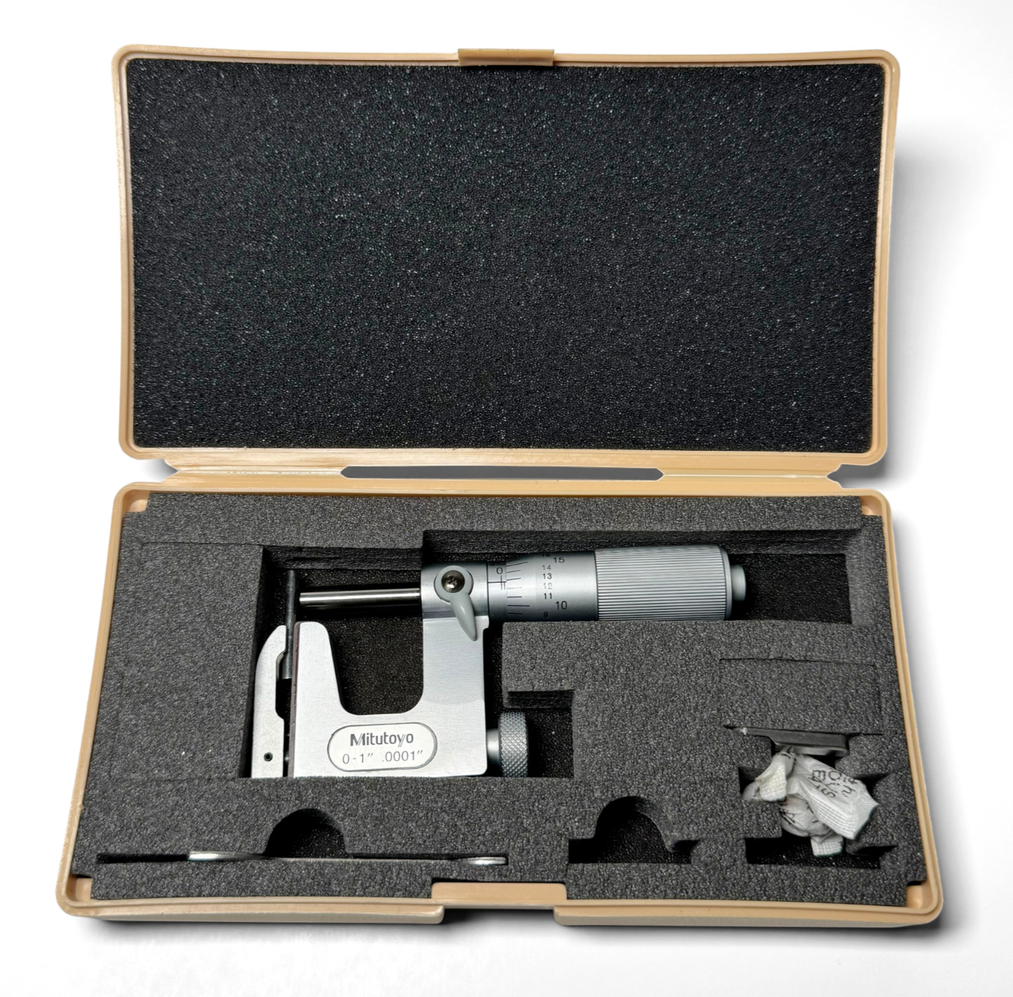 Mitutoyo 117-107 Uni-Mike 0-1in .0001in Interchangeable Anvil Micrometer