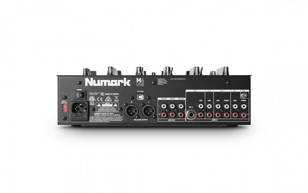Numark M6USB Black 4-Channel DJ Mixer with USB Interface + Headphones