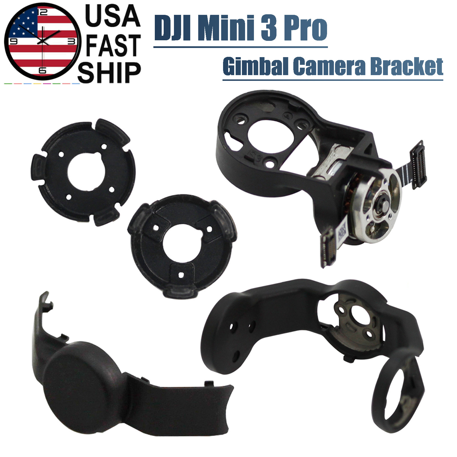 OEM Gimbal Camera Roll Yaw Arm Bracket Shock-absorbing Rubber For DJI Mini 3 Pro