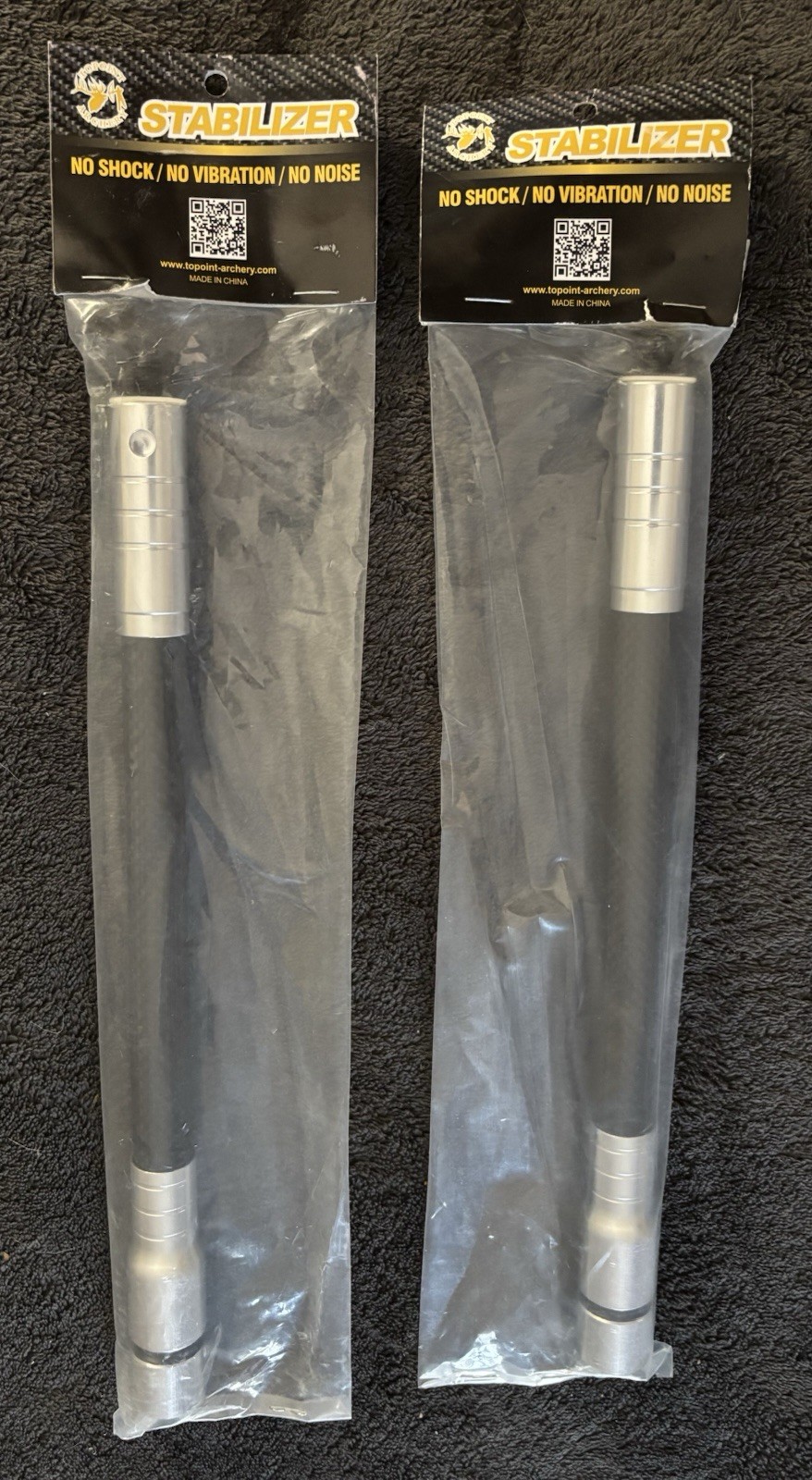 Topoint 12” Carbon Side Stabilizers Pair New in Package Archery Bow