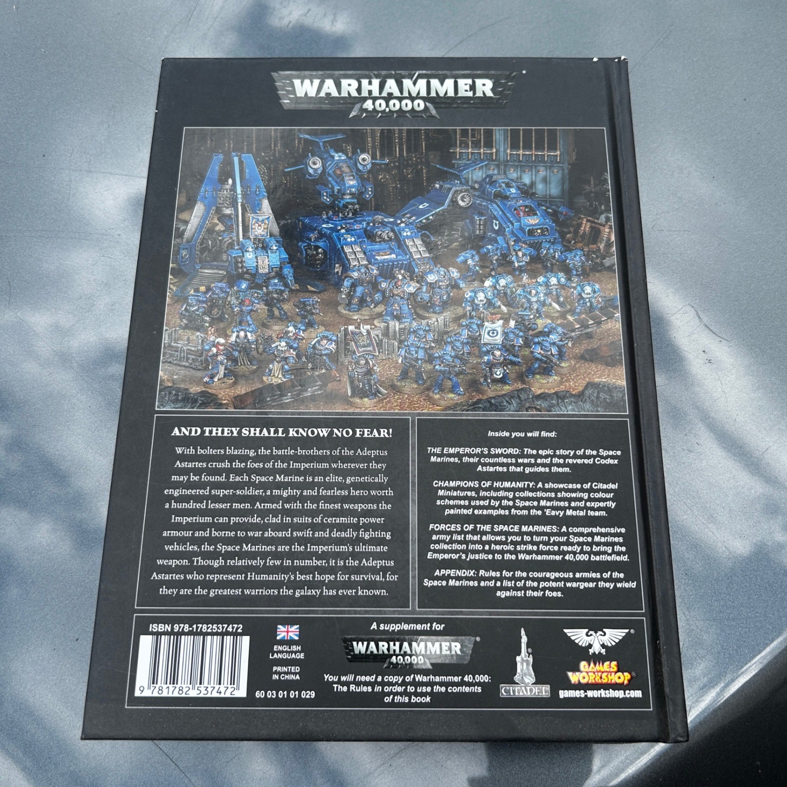 Warhammer 40k Codex Adeptus Astartes Space Marines Hardcover Games Workshop