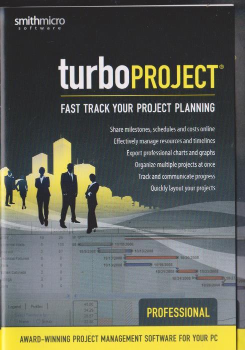 TurboProject Professional 4 w/ Manual PC CD manage multiple business projects!
