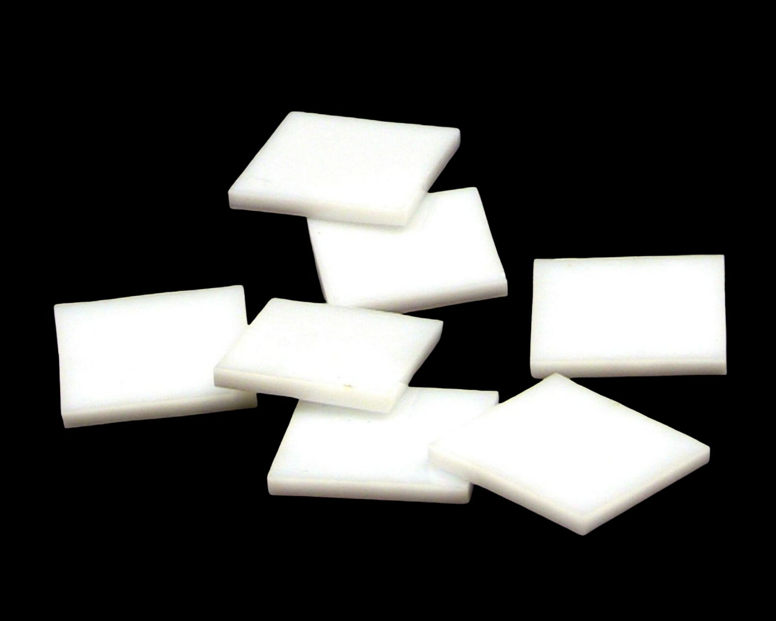 White Opal Squares | Fusible 96 | Cut Mosaic Glass Tile Shapes