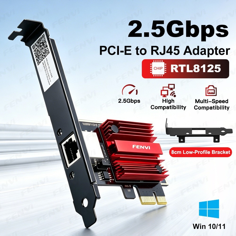 Ethernet RTL8125 Chip 2.5Gbps Gigabit LAN Card PCIE RJ45 Desktop Network Apadter