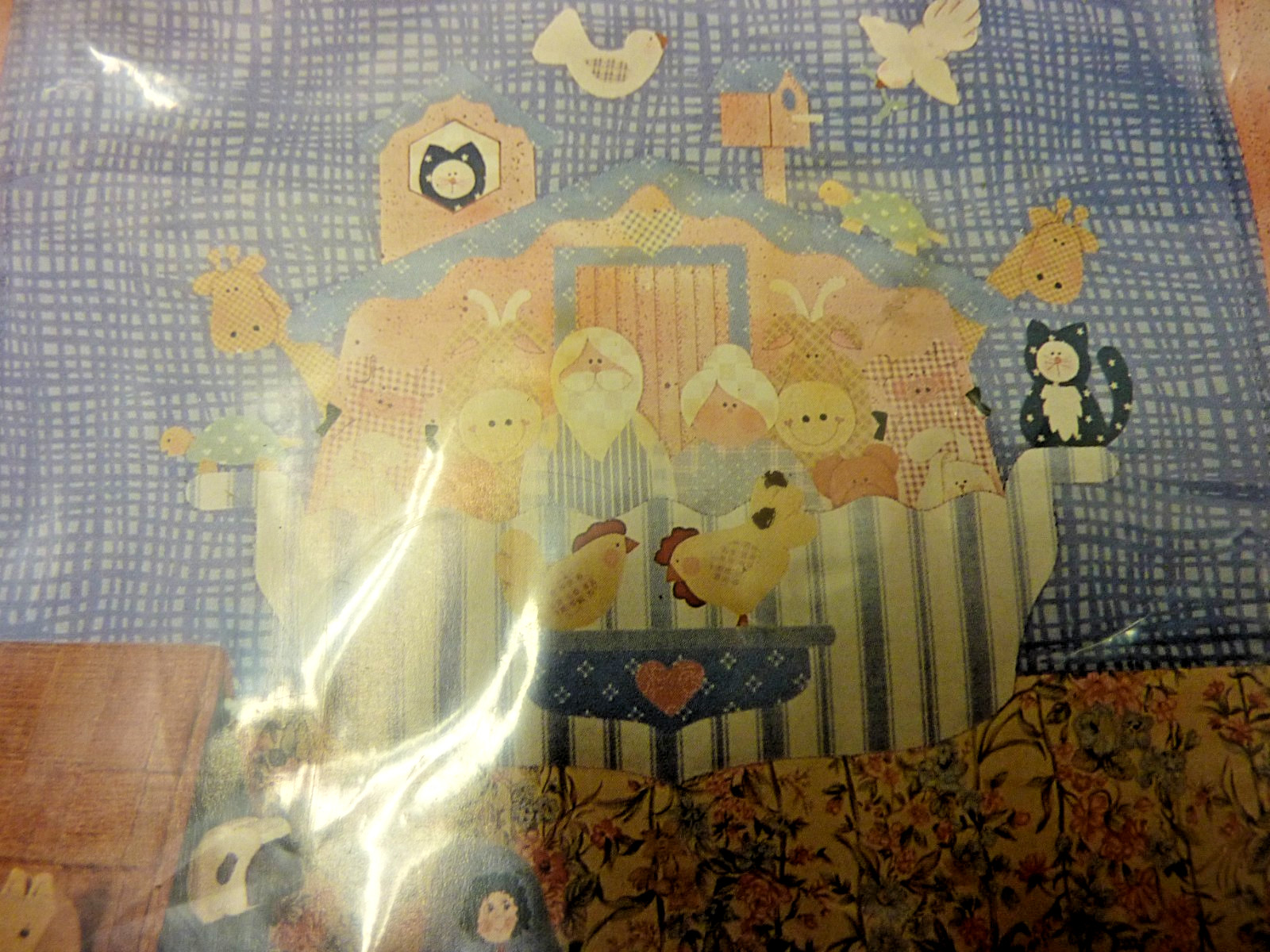S S PROMISE NOAH'S ARK APPLIQUE WALL HANGING PATTERN 19" x 21"