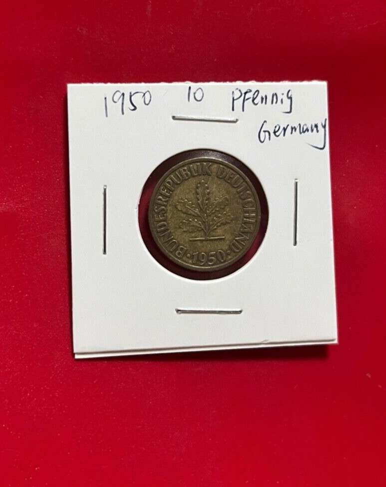 1950 10 PFENNIG GERMANY COIN - NICE WORLD COIN !!!